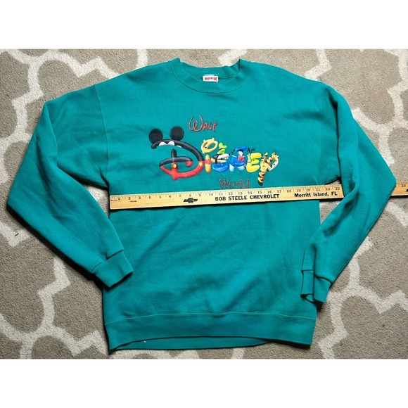 90'S Disney Mickey Mouse character sweatshirt, sweatshirt, made in USA, men's XL size, vintage cotton white type Vintage Second Hand main image 1